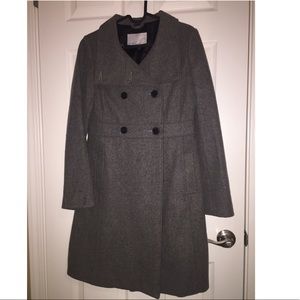 NWOT Old Navy Small Gray Wool Peacoat Trench